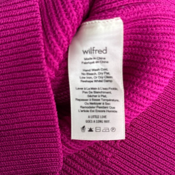 Aritzia Wilfred Crevier Knit Halter Top Fuchsia Pink - Picture 3 of 4